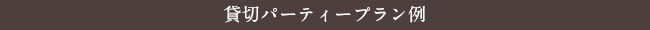 貸切パーティープラン例